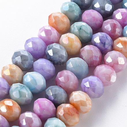 Fili di perle di vetro verniciate opache da forno EGLA-N006-010A-B09-1