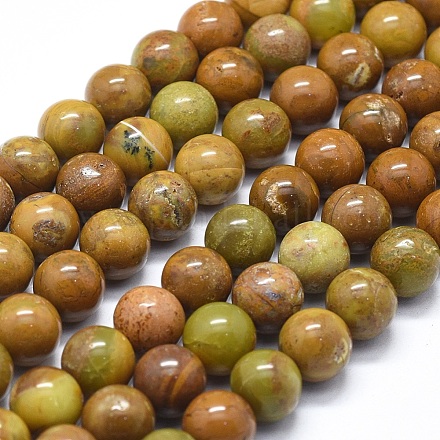 Chapelets de perles en opale jaune naturelle G-D0013-62C-1