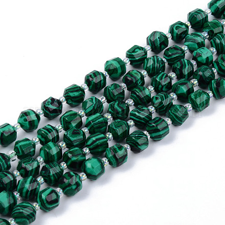 Chapelets de perles en malachite synthétique G-R482-28-8mm-1