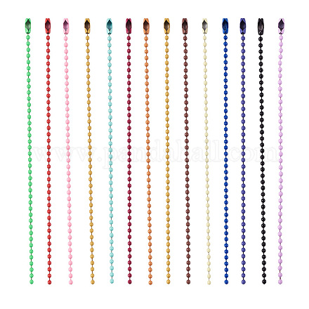 Yilisi 95 pièces 19 couleurs chaînes à billes de fer avec connecteurs CH-YS0001-01-1