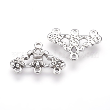 Antique Silver Tone Tibetan Style Triangle Chandelier Components X-LF0116Y-NF-1