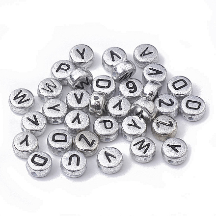 Perles acryliques plaquées X-PACR-T004-03S-1
