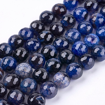Natural Agate Round Beads Strand G-L084-10mm-27-1
