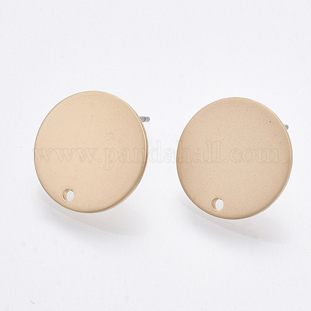 Smooth Surface Iron Stud Earring Findings IFIN-T012-94B-RS-1