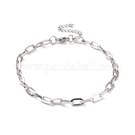 304 bracelet chaîne forçat en acier inoxydable pour homme femme BJEW-E031-05A-P-1