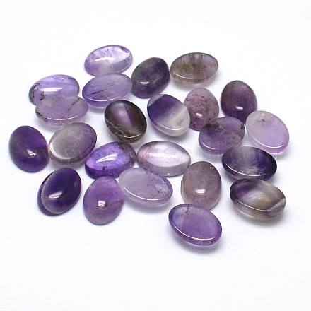 Amatista naturales cabuchones de piedras preciosas ovales X-G-J329-13-8x10mm-1