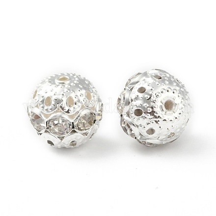Perline strass in Ottone RB-A011-12mm-01S-1