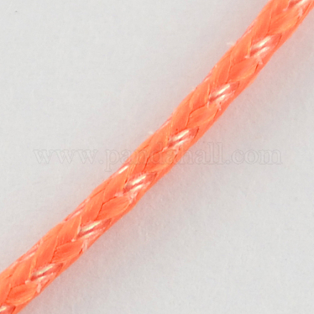 韓国のワックスポリエステルコード  絹糸で  サンゴ  1.5mm  約185ヤード/ロール YC-S001-60-1