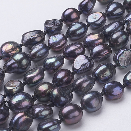 Colliers de perles de nacre naturelle NJEW-P149-02C-1