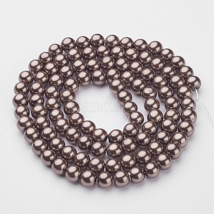 Glass Pearl Beads Strands HY-8D-B47-1
