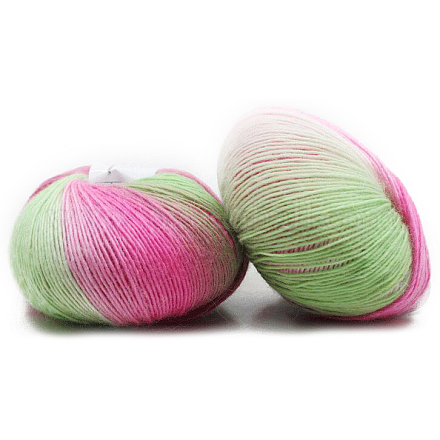 Wholesale Rainbow Single-strand Dyed Thread Gradient Color Pure Wool Thread  