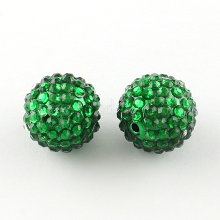 Perles graduées en résine transparente avec strass RESI-S314-18x20-03-1