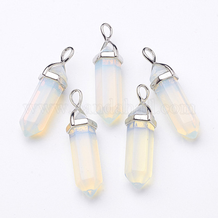 Opalite Pointed Pendants G-F061-02-1