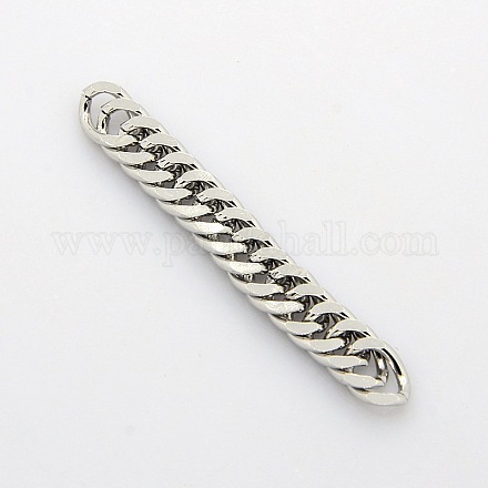 Men's Jewelry Making 201 Stainless Steel Double Link Curb Chains CHS-A003D-1.4mm-1
