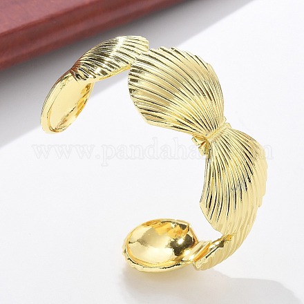 Braccialetti aperti in ottone per le donne&nbsp;BJEW-M091-02G-1