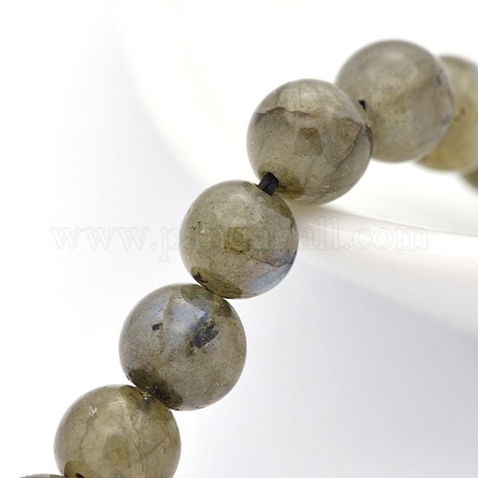 Natural Labradorite Round Beads Strands G-P088-30-8mm-1