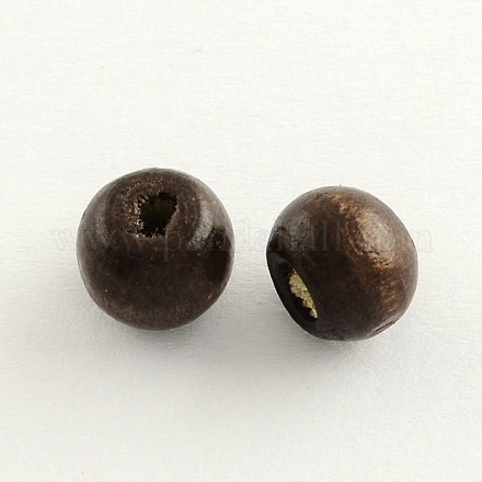 Perles en bois naturel teint X-WOOD-Q006-8mm-06-LF-1