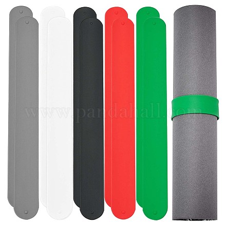 NBEADS 10 Pcs 5 Colors Silicone Covered Metal Strips BJEW-NB0001-04-1