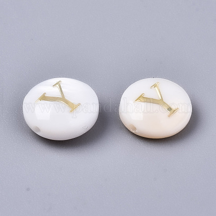 Perles de coquillages naturels d'eau douce SHEL-S266-12Y-1