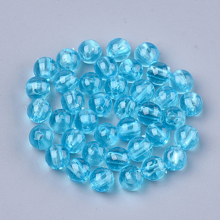Perles en plastique transparentes KY-T005-6mm-639-1