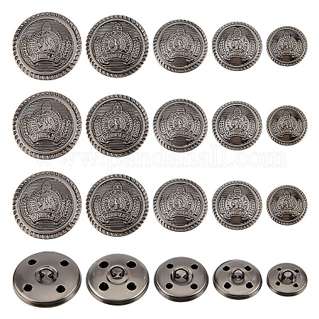 Metal Holes Buttons 5pcs 20mm Bronze Shirt Buttons Pants Buttons Shank  Buttons With Two Holes Coat Button Clothing Button 
