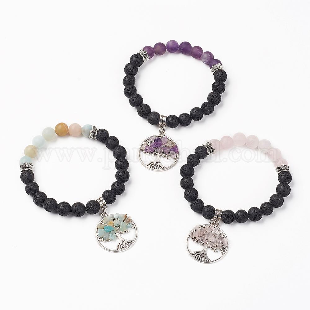 Wholesale Natural Gemstone Charm Bracelets
