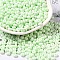 Baking Paint Glass Seed Beads, Donut, Aquamarine, 4x2.5mm, Hole: 1mm, about 137pcs/10g