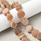 Natural Sunstone Beads Strands, Nuggets, with Seed Beads, 9.5~13x8.5~12.5x5~6mm, Hole: 1.2mm, about 28~29pcs/strand, 14.96''(38cm)~15.55''(39.5cm)