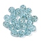 Handmade Gold Sand Lampwork Beads, Round, Pale Turquoise, 10~10.5mm, Hole: 1.6~1.8mm