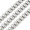304 Stainless Steel Rectangle Link Chains, Soldered, with Spool, Stainless Steel Color, 5x8x4mm, about 16.40 Feet(5m)/Roll