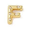 Brass Pendant, with ABS, Letter A~Z, Letter F, 20.5x16x6.5mm, Hole: 3.5mm