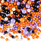 227Pcs Glass Seed Beads, Mixed Shapes, Mixed Style, Orange, 2.5~12.5x2~8x2~8mm, Hole: 0.7~1.5mm