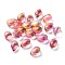 Transparent Glass Beads, Top Drilled Beads, Teardrop, Light Salmon, 9x6x5mm, Hole: 1mm
