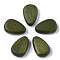 Painted Wood Beads, Teardrop, Olive Drab, 18x12x5.5mm, Hole: 1.5mm