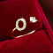 Brass Micro Pave Cubic Zirconia Cuff Rings, Letter O, 12x8mm
