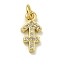 Rack Plating Brass Micro Pave Cubic Zirconia Pendants, Long-Lasting Plated, Lead Free & Cadmium Free, Constellations, Sagittarius, 11.8x6x2mm, Hole: 2.5mm