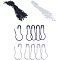 DIY Display Tag Sets, with Polyester Cord with Seal Tag and Iron Brooch Findings, Mixed Color, 800pcs/set