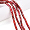 Synthetic Imperial Jasper Beads Strands, Dyed, Column, Crimson, 12~13x4~4.5mm, Hole: 1~1.2mm, about 30pcs/strand, 15.9 inch