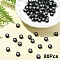 Opaque Acrylic Horizontal Hole Beads, with Enamel, Flat Round, Letter W, 7x4mm, Hole: 1.5mm