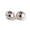 Brass Beads, Rondelle, Platinum, 3.5x2mm, Hole: 1.4mm