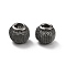 Electrophoresis Iron Beads, Round, Black, 10x13x13mm, Hole: 5mm