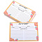 Paper Recipe Card, Rectangle, Orange, 100x150x0.5mm