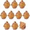 Engraved Wood Pendants, Undyed, Bell Charm, Peru, 20x19.5mm, Hole: 1.4mm