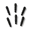 Plastic Mobile Dustproof Plugs, Black, 1.8x0.4x0.35cm