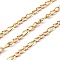 Brass Figaro Chains, with Enamel, Lead Free & Cadmium Free, Long-Lasting Plated, Rack Plating, Soldered, with Spool, Real 18K Gold Plated, Dark Salmon, 3mm