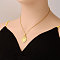 Stainless Steel Sacred Heart Pendant Necklaces for Women, Real 18K Gold Plated, 17.72 inch(45cm)
