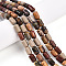 Natural Picasso Jasper/Polychrome Jasper Beads Strands, Barrel, 9.5~10.5x6~7mm, Hole: 0.7mm, about 38pcs/strand, 15.16~15.35 inch(38.5~39cm)