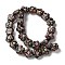 Handmade Foil Lampwork Beads Strands, Plum, Indian Red, 15x15x9mm, Hole: 1.5mm, about 25pcs/strand, 14.17''(36cm)