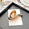 Plastic Claw Hair Clips, with Rhinestone, Chocolate, Crystal, 110x50mm