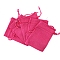 Rectangle Polyester Storage Bags, Drawstring Pouches Packaging Bag, Deep Pink, 14x10cm
